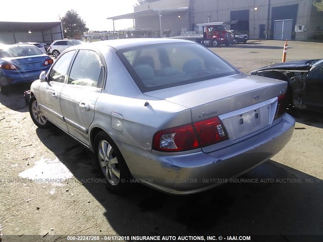 KNAGD128X45262996 - 2004 KIA OPTIMA LX/EX SILVER photo 3