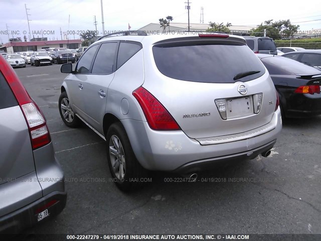 JN8AZ08T36W400590 - 2006 NISSAN MURANO SL/SE/S SILVER photo 3