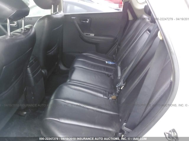 JN8AZ08T36W400590 - 2006 NISSAN MURANO SL/SE/S SILVER photo 8