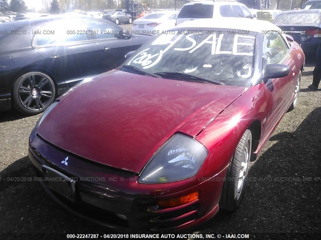 4A3AE85H32E086166 - 2002 MITSUBISHI ECLIPSE SPYDER GT RED photo 6