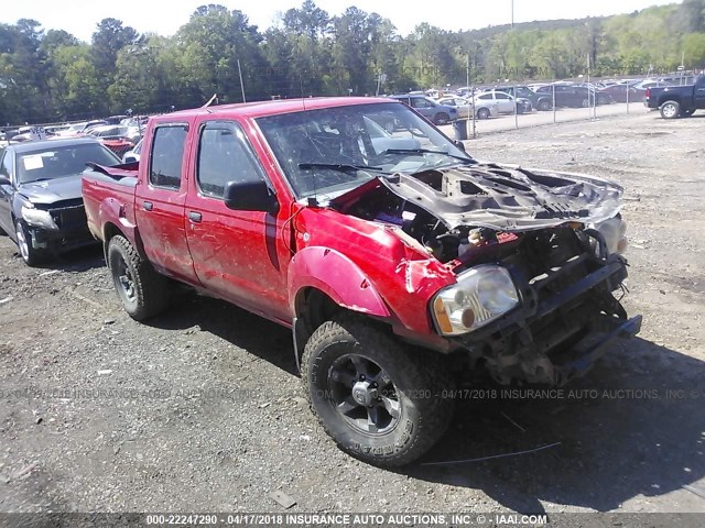 1N6ED27T14C465202 - 2004 NISSAN FRONTIER CREW CAB XE V6 RED photo 1