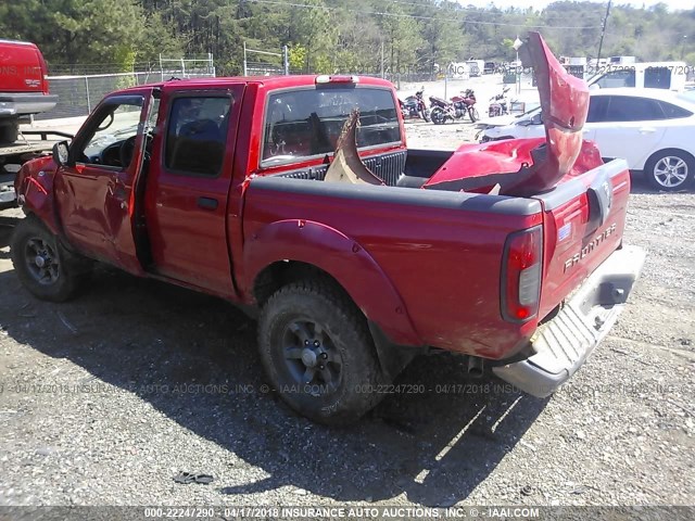 1N6ED27T14C465202 - 2004 NISSAN FRONTIER CREW CAB XE V6 RED photo 3