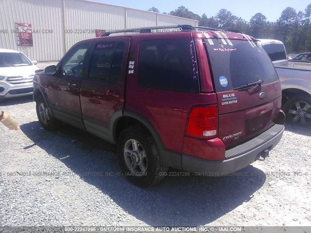 1FMZU73K03UB71230 - 2003 FORD EXPLORER XLT/XLT SPORT/NBX MAROON photo 3