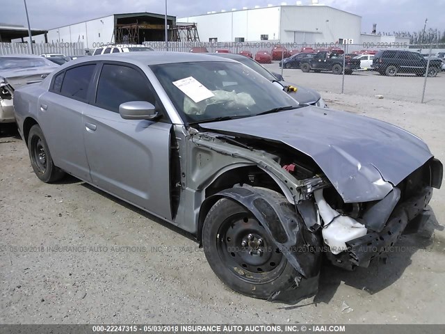 2B3CL3CG3BH527061 - 2011 DODGE CHARGER GRAY photo 1