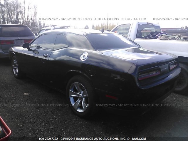 2C3CDZAG3GH172437 - 2016 DODGE CHALLENGER SXT BLACK photo 3