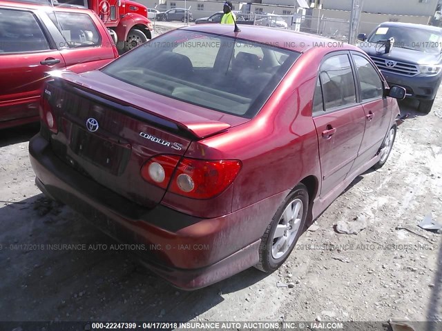 1NXBR30E65Z521845 - 2005 TOYOTA COROLLA CE/LE/S MAROON photo 4