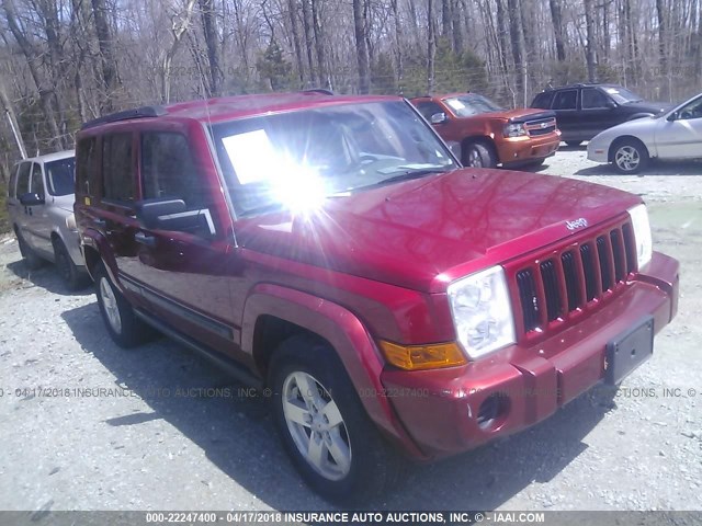 1J8HG48KX6C203960 - 2006 JEEP COMMANDER RED photo 1