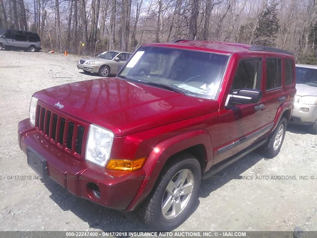 1J8HG48KX6C203960 - 2006 JEEP COMMANDER RED photo 2