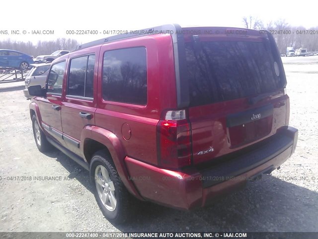 1J8HG48KX6C203960 - 2006 JEEP COMMANDER RED photo 3