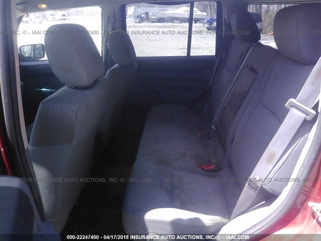 1J8HG48KX6C203960 - 2006 JEEP COMMANDER RED photo 8