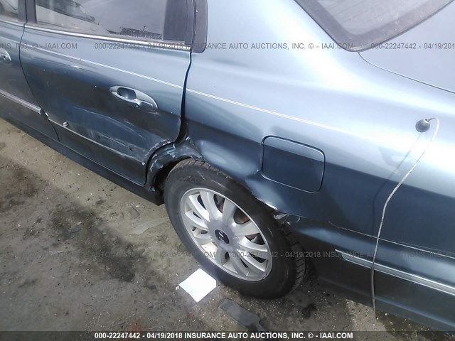 KMHWF35H35A114175 - 2005 HYUNDAI SONATA GLS/LX GREEN photo 6