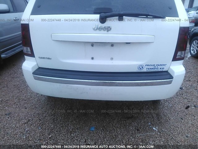 1J4HS58N76C208825 - 2006 JEEP GRAND CHEROKEE LIMITED WHITE photo 6