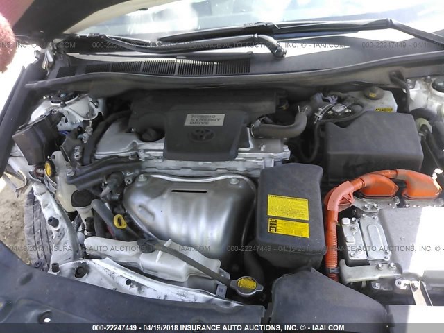 4T1BD1FK3EU098075 - 2014 TOYOTA CAMRY HYBRID/LE/XLE 白色 照片 10