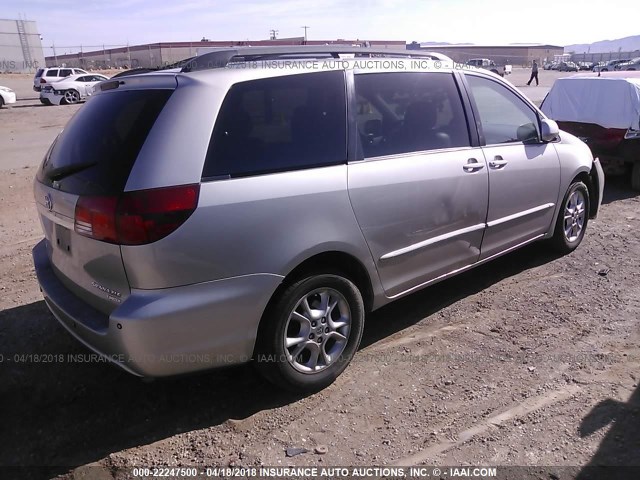 5TDZA22C55S272328 - 2005 TOYOTA SIENNA XLE/XLE LIMITED SILVER photo 4