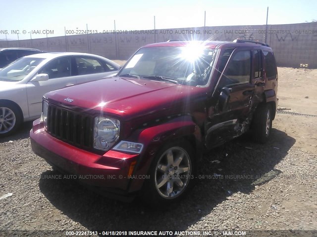 1C4PJMAK4CW170978 - 2012 JEEP LIBERTY SPORT Tünd qırmızı foto 2