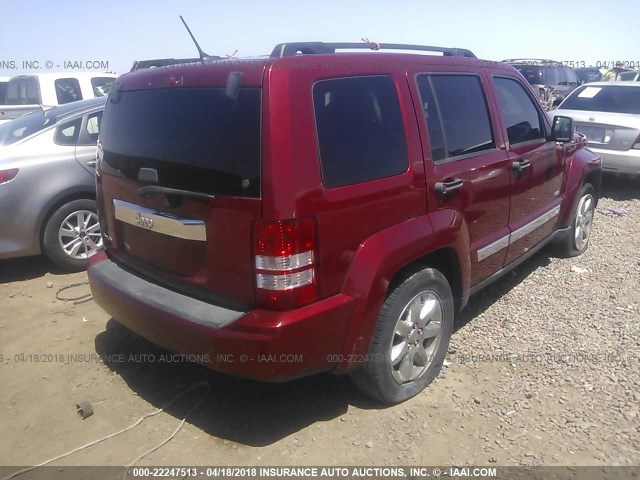 1C4PJMAK4CW170978 - 2012 JEEP LIBERTY SPORT Tünd qırmızı foto 4