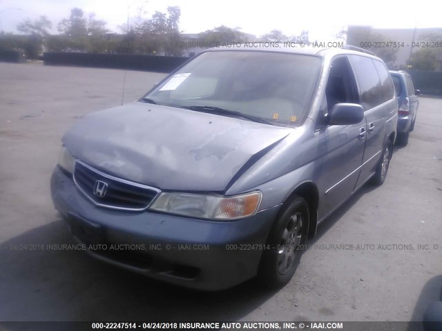 2HKRL18792H539731 - 2002 HONDA ODYSSEY EXL ნაცრისფერი ფოტო 2
