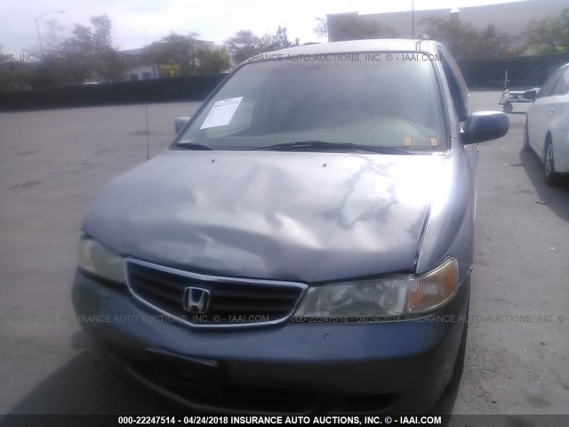 2HKRL18792H539731 - 2002 HONDA ODYSSEY EXL ნაცრისფერი ფოტო 6