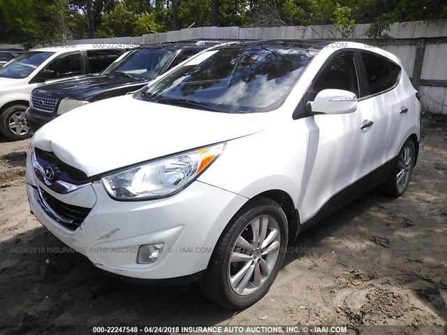 KM8JU3AC2BU196114 - 2011 HYUNDAI TUCSON GLS/LIMITED თეთრი ფოტო 2