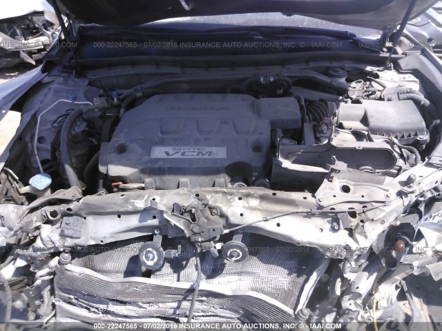 5J6TF1H57AL015512 - 2010 HONDA ACCORD CROSSTOUR EXL SILVER photo 10