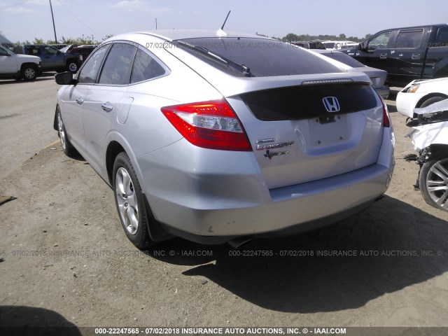 5J6TF1H57AL015512 - 2010 HONDA ACCORD CROSSTOUR EXL SILVER photo 3