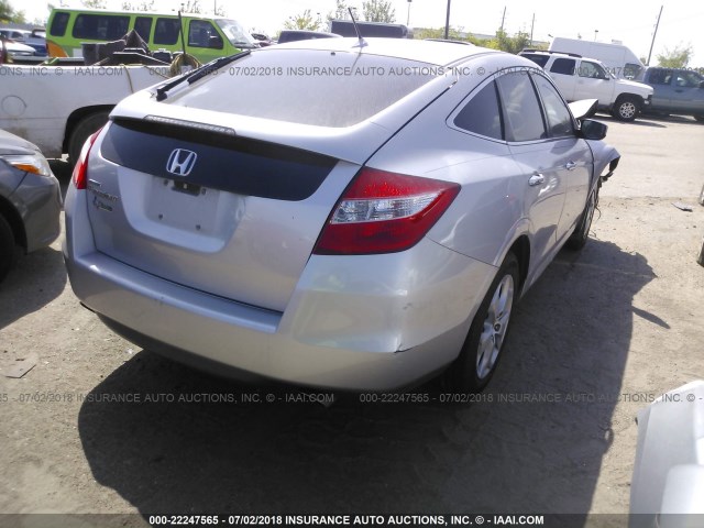 5J6TF1H57AL015512 - 2010 HONDA ACCORD CROSSTOUR EXL SILVER photo 4