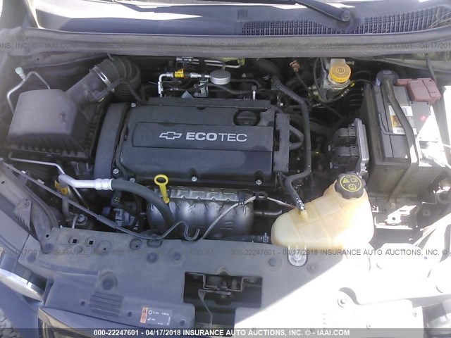 1G1JA5SH6C4211937 - 2012 CHEVROLET SONIC LS 黑色 照片 10