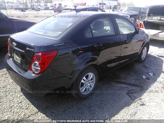 1G1JA5SH6C4211937 - 2012 CHEVROLET SONIC LS 黑色 照片 4