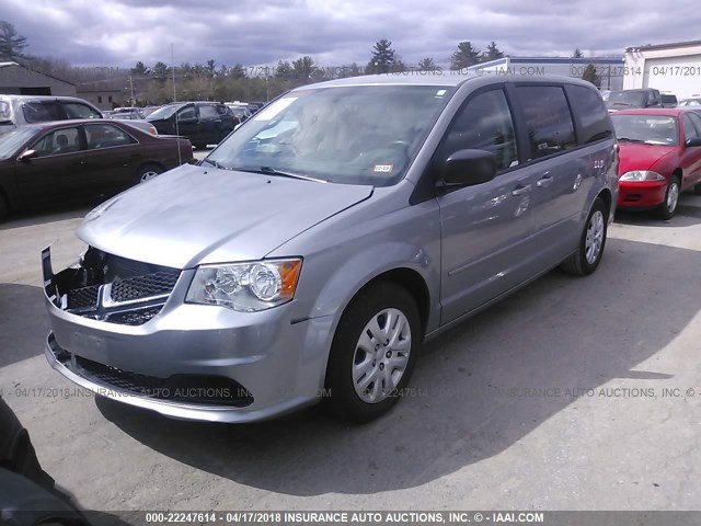 2C4RDGBG4ER230751 - 2014 DODGE GRAND CARAVAN SE SILVER photo 2