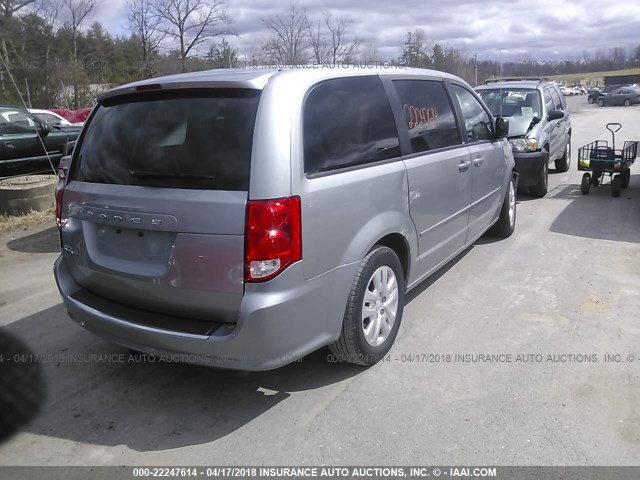 2C4RDGBG4ER230751 - 2014 DODGE GRAND CARAVAN SE SILVER photo 4