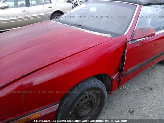 1C3EU4538RF332349 - 1994 CHRYSLER LEBARON GTC/LX RED photo 6