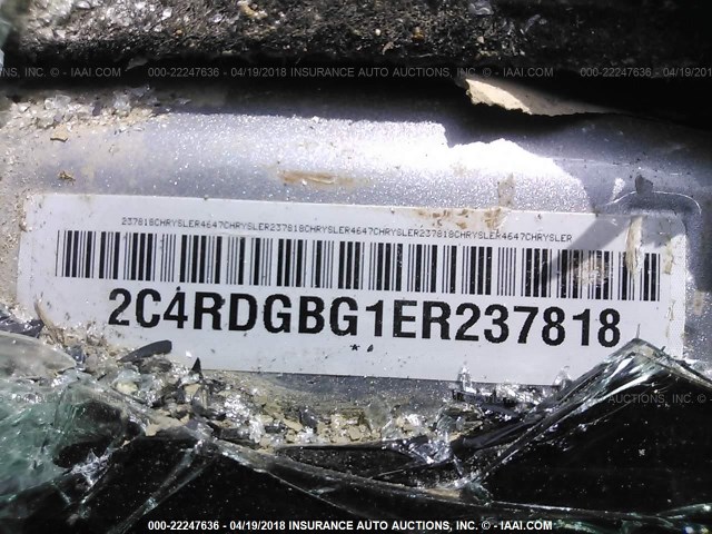 2C4RDGBG1ER237818 - 2014 DODGE GRAND CARAVAN SE SILVER photo 9