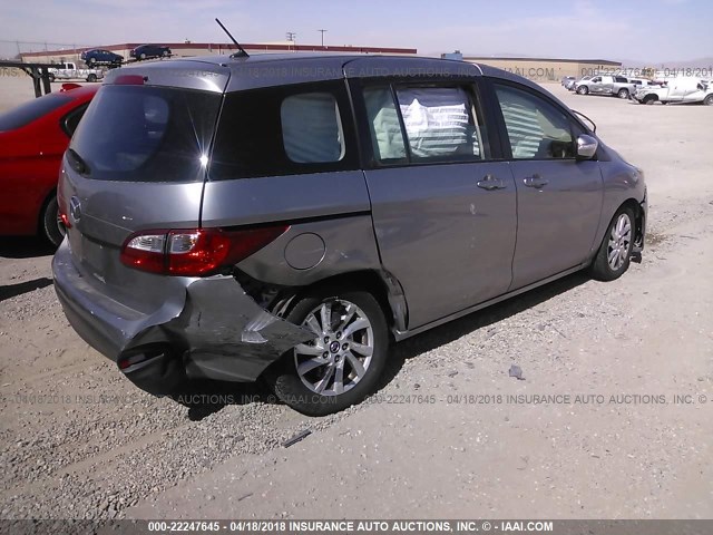 JM1CW2BL5F0182415 - 2015 MAZDA 5 SPORT GRAY photo 4