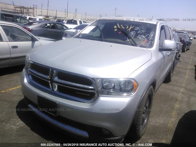 1D4RD4GG3BC692023 - 2011 DODGE DURANGO CREW SILVER photo 2