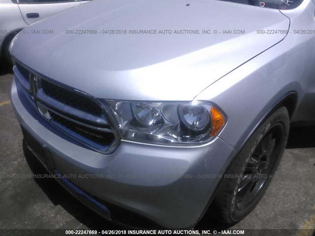 1D4RD4GG3BC692023 - 2011 DODGE DURANGO CREW SILVER photo 6