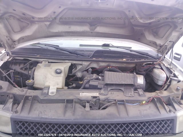 1GBHG31U041243099 - 2004 CHEVROLET EXPRESS G3500  Սպիտակ լուսանկար 10