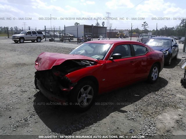 2B3KA33V59H595727 - 2009 DODGE CHARGER SXT RED photo 2