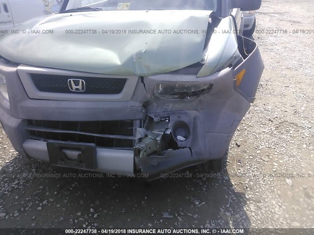 5J6YH28504L037734 - 2004 HONDA ELEMENT EX GREEN photo 6