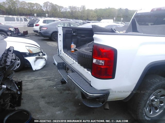 3GTU2UECXFG150921 - 2015 GMC SIERRA K1500 SLE WHITE photo 6