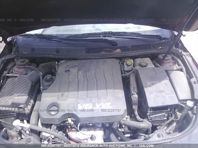 1G4GE5EV4AF178263 - 2010 BUICK LACROSSE CXS RED photo 10