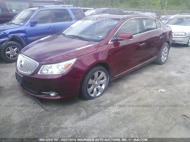 1G4GE5EV4AF178263 - 2010 BUICK LACROSSE CXS RED photo 2