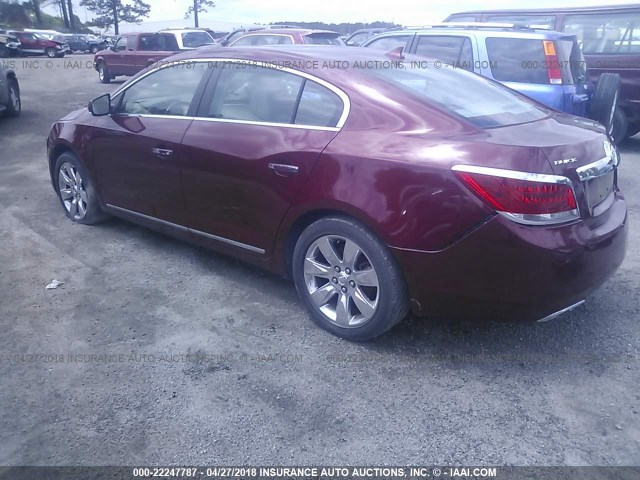 1G4GE5EV4AF178263 - 2010 BUICK LACROSSE CXS RED photo 3