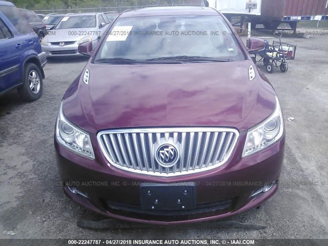 1G4GE5EV4AF178263 - 2010 BUICK LACROSSE CXS RED photo 6