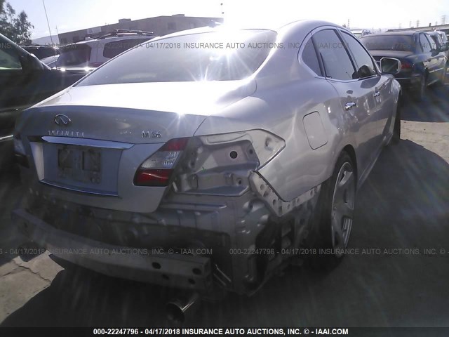 JN1AY1AP7BM520967 - 2011 INFINITI M56 SILVER photo 4