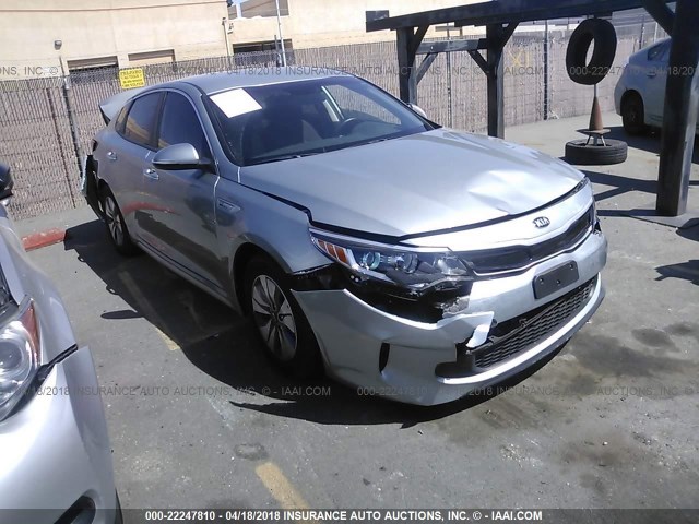 KNAGT4LC1H5005450 - 2017 KIA OPTIMA HYBRID SILVER photo 1