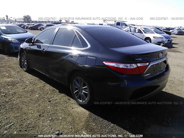 4T1BF1FK5FU497839 - 2015 TOYOTA CAMRY LE/XLE/SE/XSE BLACK photo 3