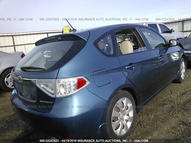 JF1GH6A61AH809920 - 2010 SUBARU IMPREZA 2.5I BLUE photo 4