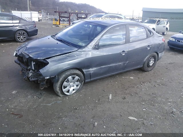 KMHDU46D69U675831 - 2009 HYUNDAI ELANTRA GLS/SE GRAY photo 2