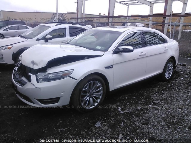 1FAHP2J89DG209447 - 2013 FORD TAURUS LIMITED WHITE photo 2