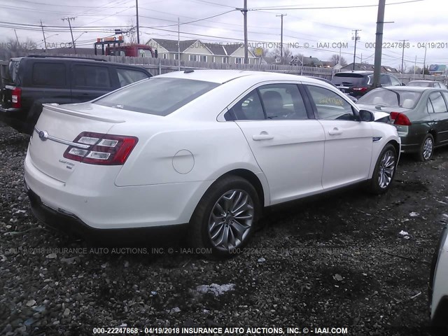 1FAHP2J89DG209447 - 2013 FORD TAURUS LIMITED WHITE photo 4